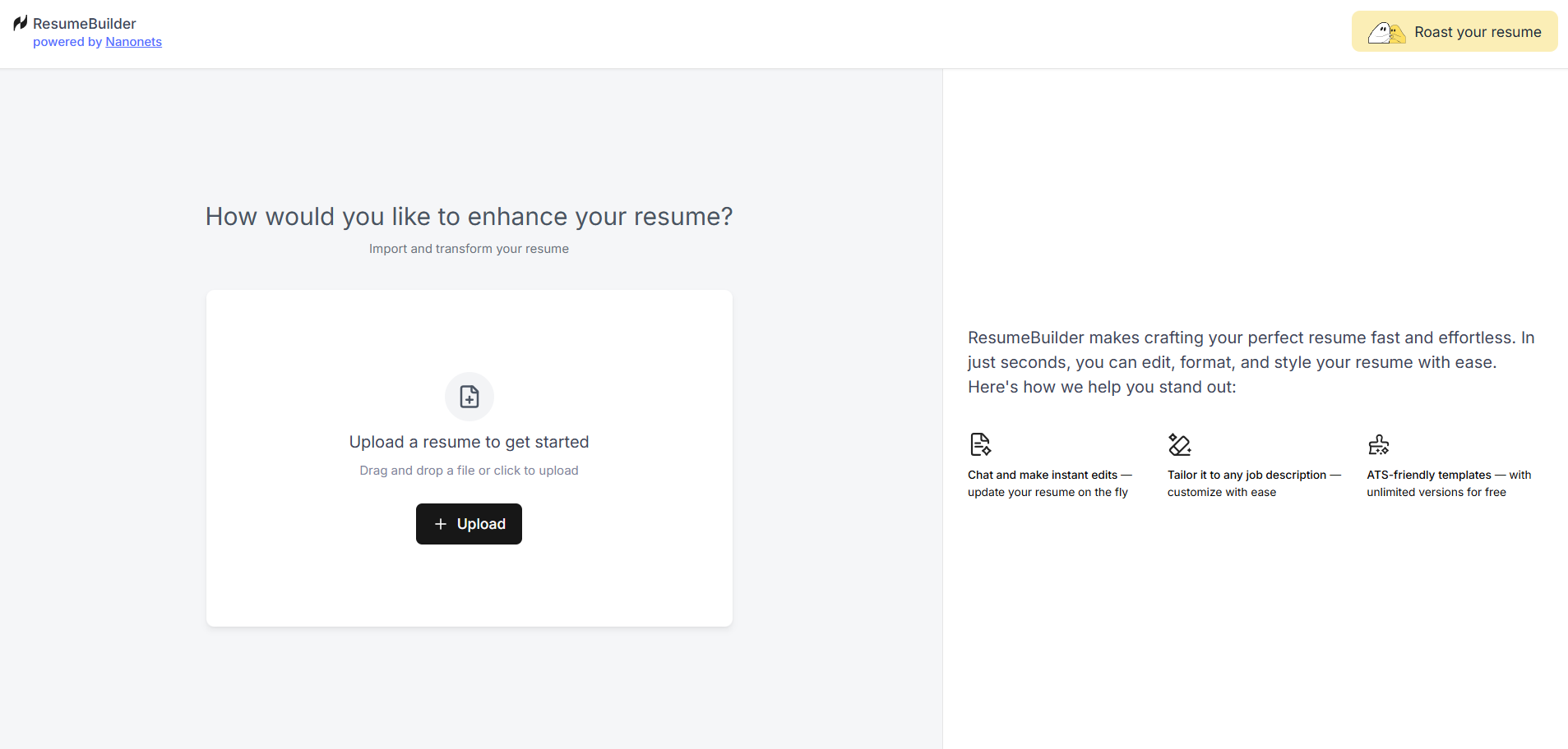 Nanonets Resume Builder logo