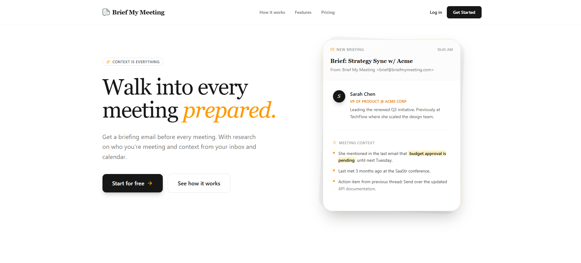 Brief My Meeting logo