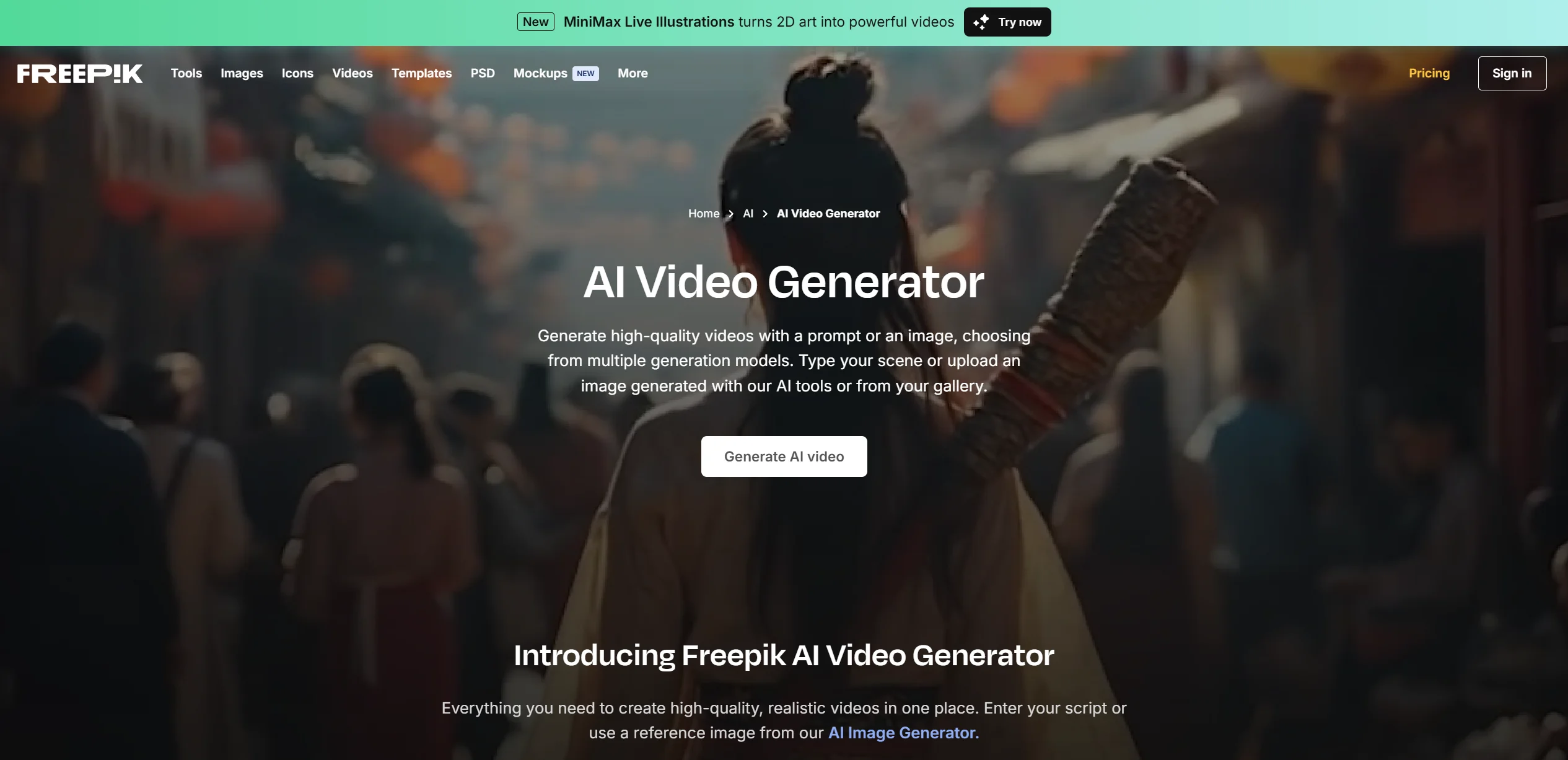 Freepik AI Video Generator logo