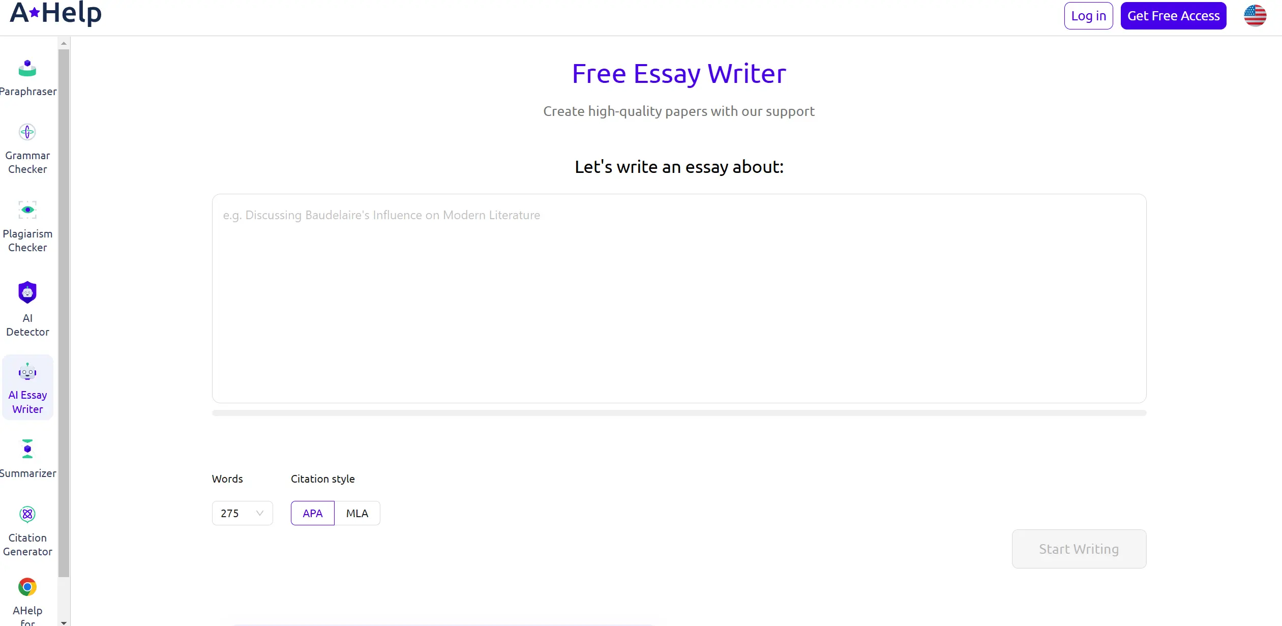 Free AI Essay Writer logo