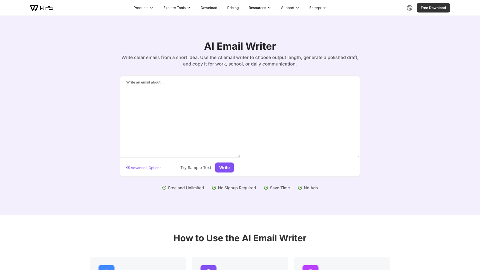 AI Email Writer screenshot