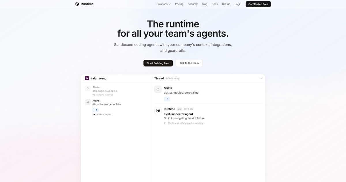 Runtime screenshot
