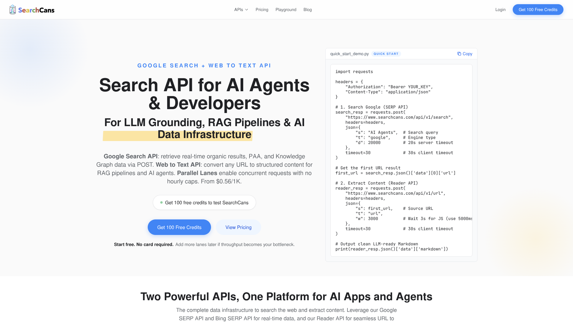 SearchCans screenshot