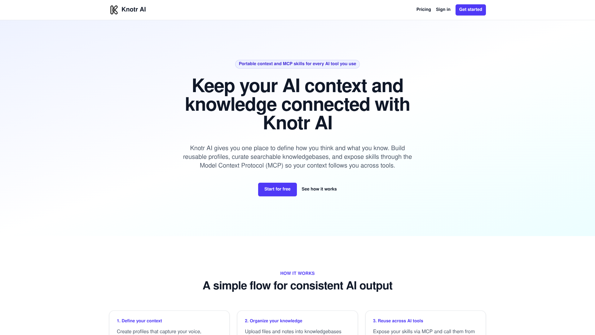 Knotr AI screenshot