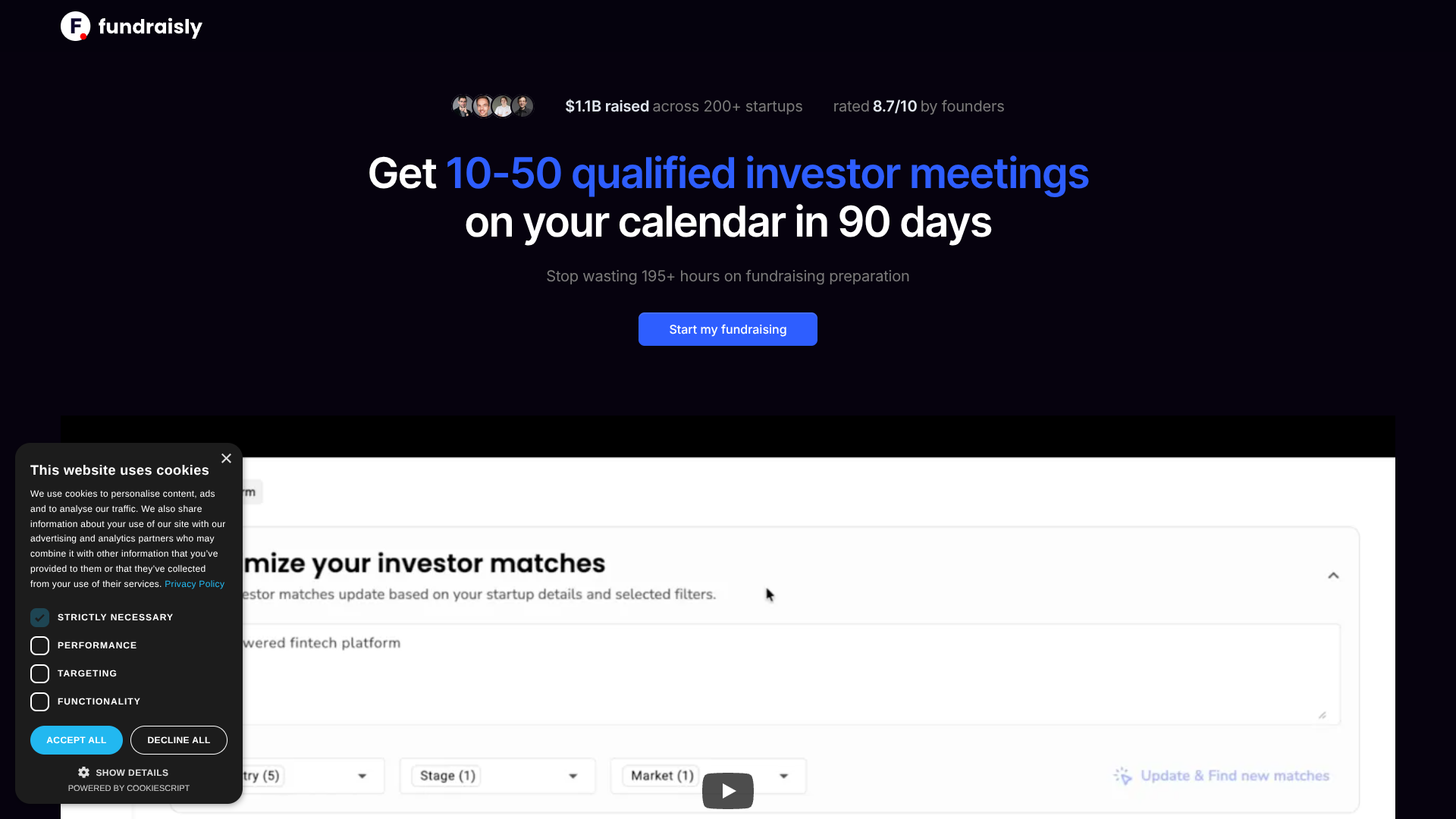 Fundraisly screenshot