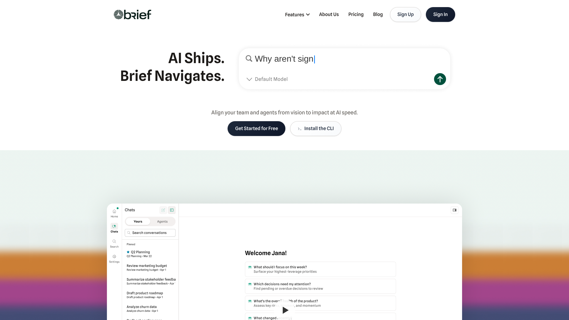 Brief screenshot