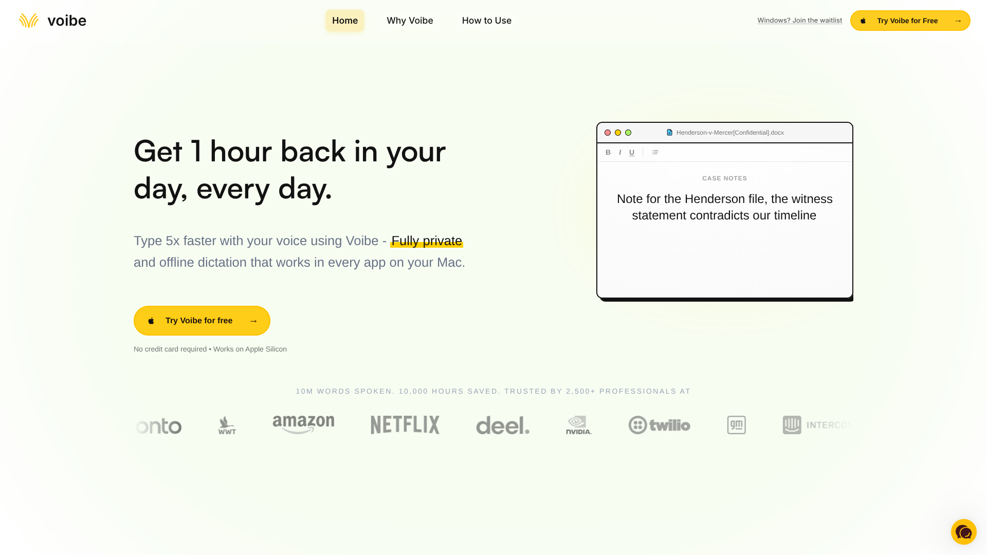 Voibe screenshot