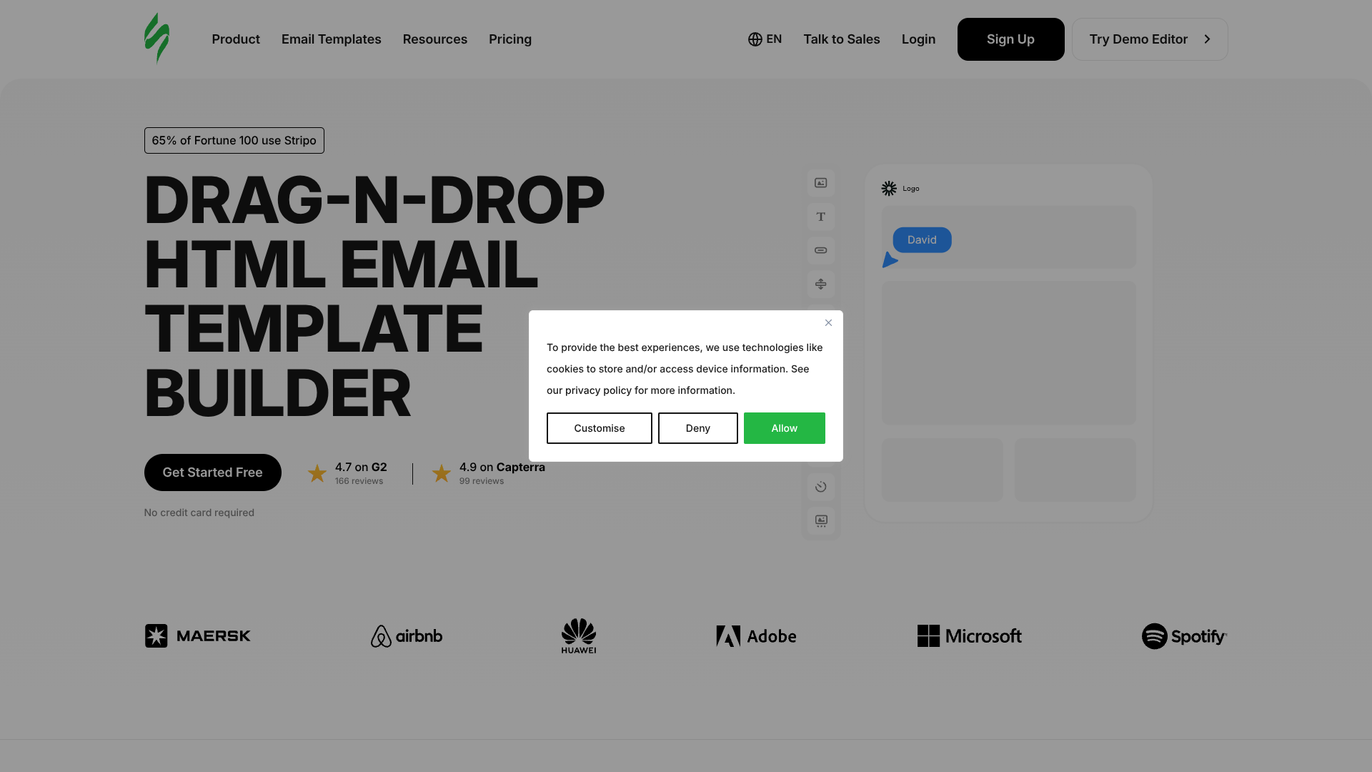 Stripo screenshot