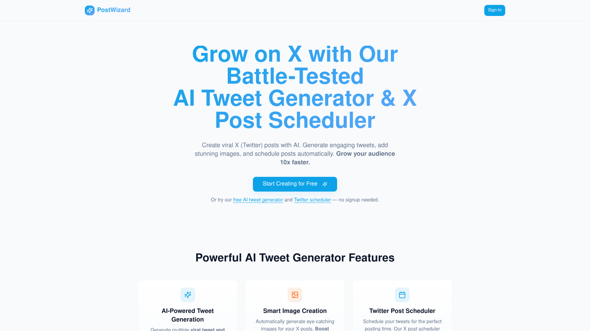 PostWizard AI screenshot