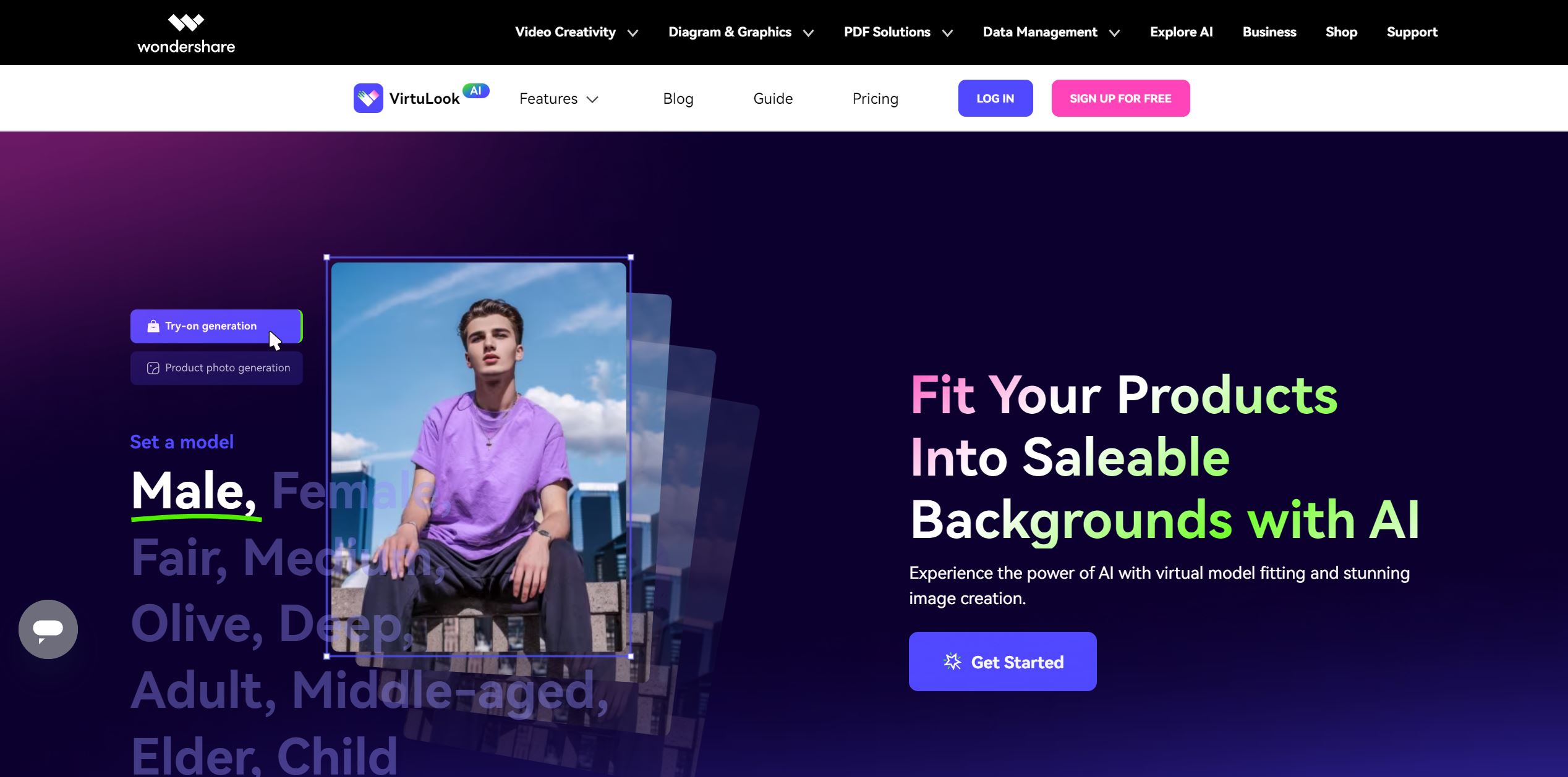 Wondershare VirtuLook logo