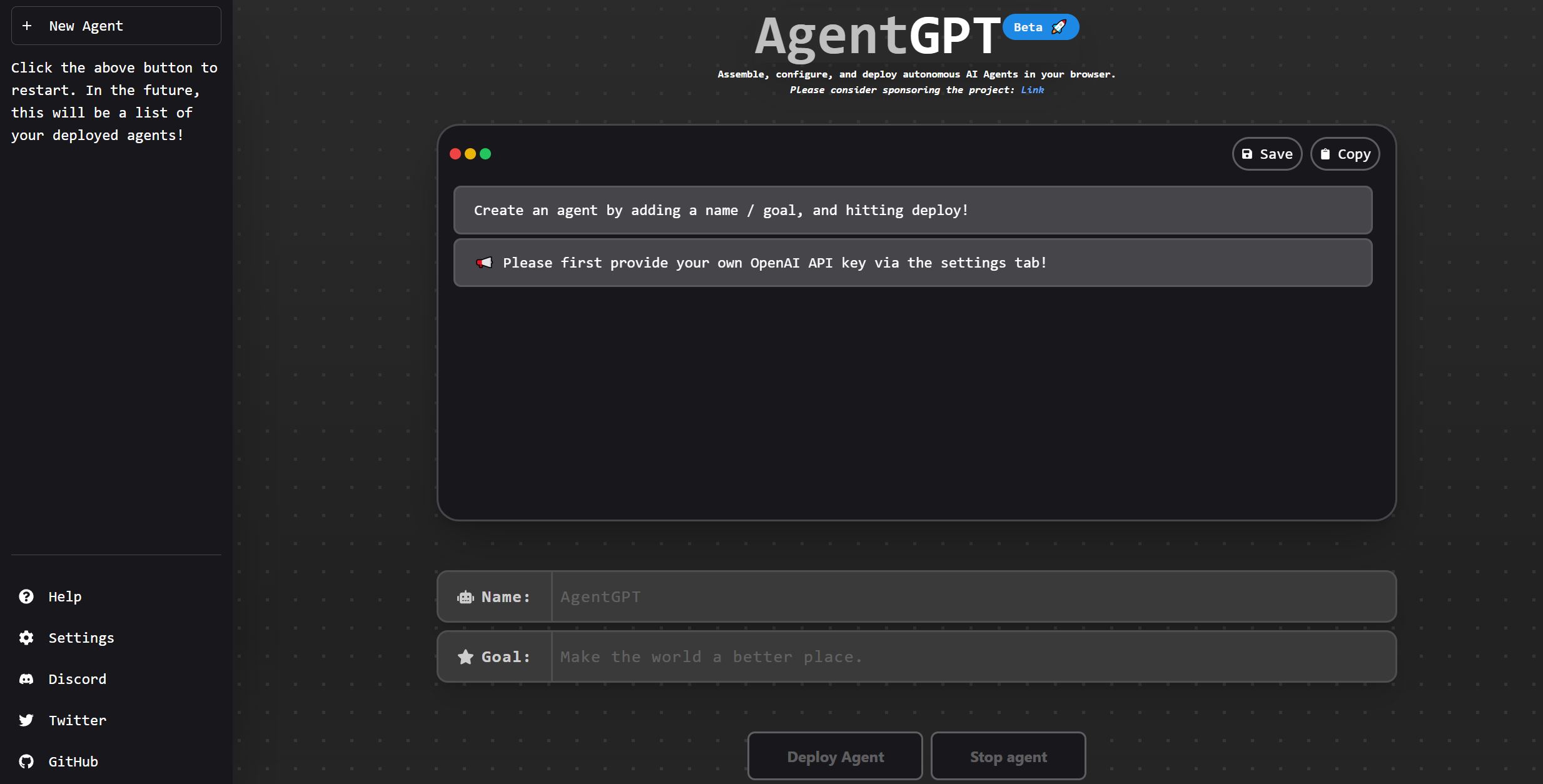 AgentGPT logo