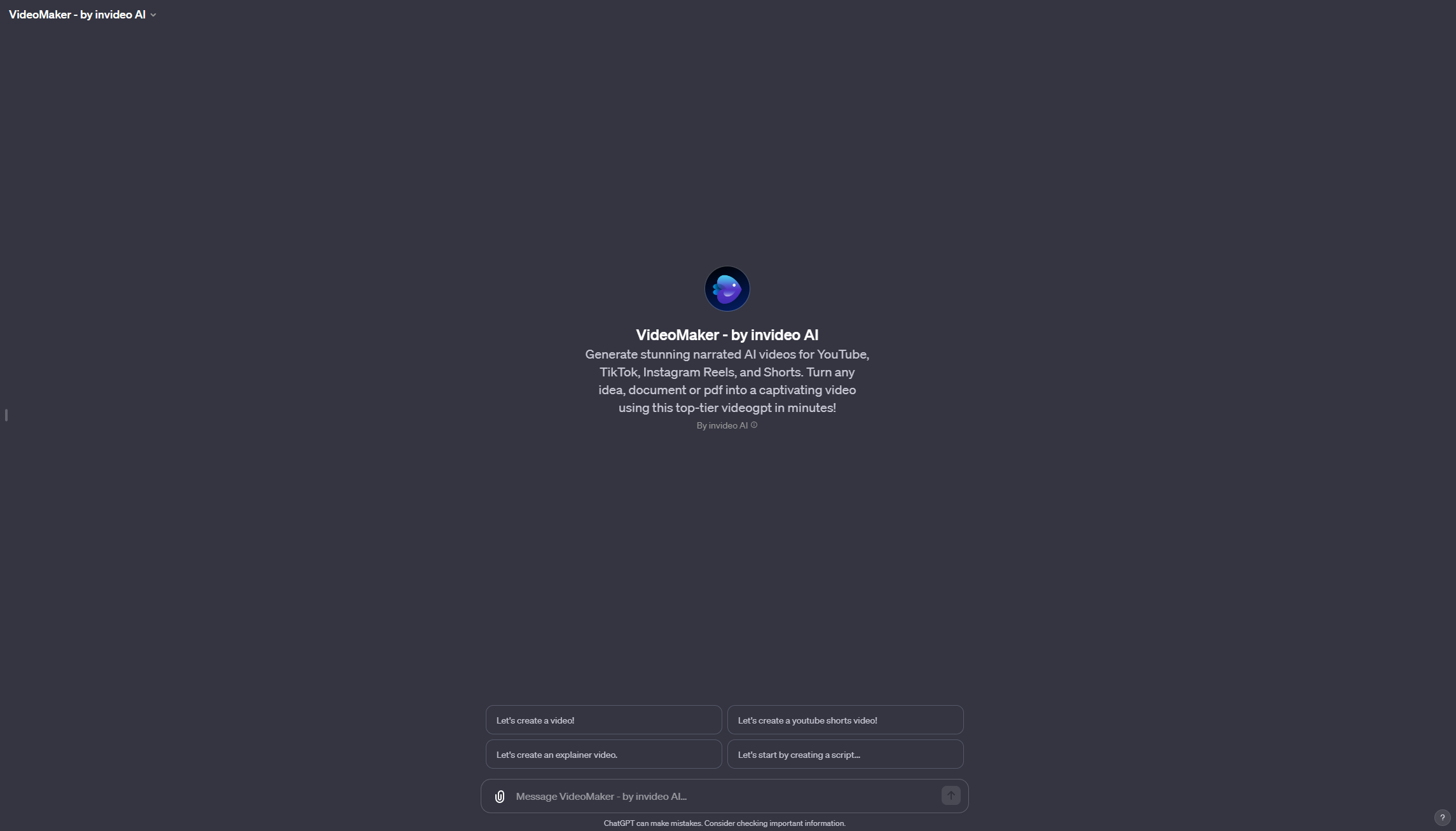 Videomaker by Invideo AI logo